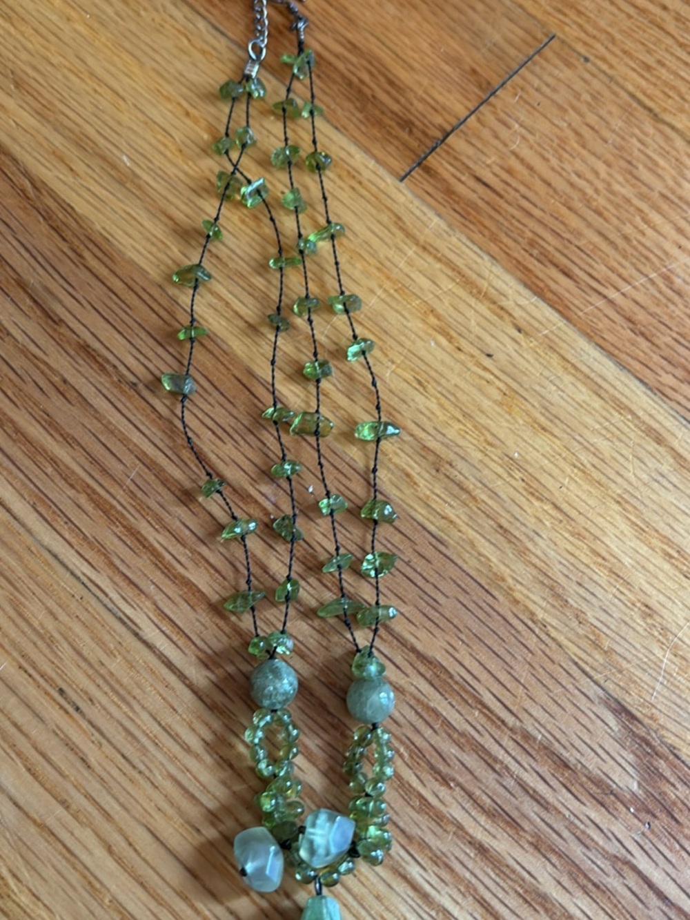 Green Beaded Multi-Strand Women's Necklace